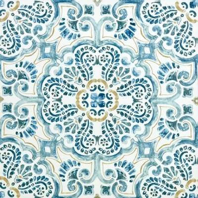 FP2477 Fontaine Peel & Stick Floor Tiles, Blue - Image 1 of 4