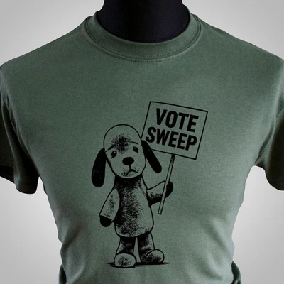 Camiseta Vote Barrido Retro Divertida Revolución Paraíso Broma Sooty Gn Foto 1 de 2