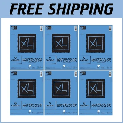 6 Watercolor Textured Pads, 9x12, 140 lb Acid-Free Paper for Endless Creativity - Image 1 of 2