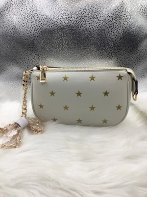 "Bolso monedero con correa de cadena estrellas doradas 8x5x2,5"" nuevo con etiquetas" Foto 1 de 2