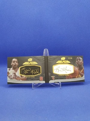 Spud Webb Harold Miner 2012-13 Exquisite Collection UD Black Booklet Auto /40 - Image 1 of 2