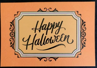 TARJETA DE HALLOWEEN SELLO "FELIZ HALLOWEEN" ESPERO QUE SEA PERVERSAMENTE DIVERTIDO! Foto 1 de 2