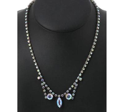 Alte Halskette Rheinsteine Vintage - Bild 1 von 2