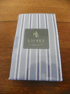 NUEVO PAR DE FUNDAS DE ALMOHADA RALPH LAUREN ""HARBOR VIEW"" - 100% ALGODÓN - RAYAS AZULES Y BLANCAS - Imagen 1 de 2