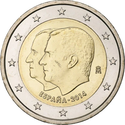 [#1304845] Spain, 2 Euro, Accession to the Spanish Throne, 2014, Madrid, Bi-Meta - Image 1 of 2