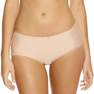 Fantasie Lois Short Brief Knickers Size XS 8 10 Nude Skin Beige Pinstripe 2976 - Изображение 1 из 4