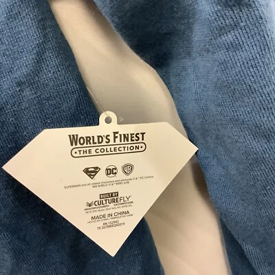 DC Comics Mens Hoodie Blue Superman Drawstring Kangaroo Pocket Pullover Size S - Image 1 of 4