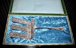 WMF Silver plated Asparagus/ Fish Trident Server, Original Case,Hallmarked WMFN - Picture 1 of 12