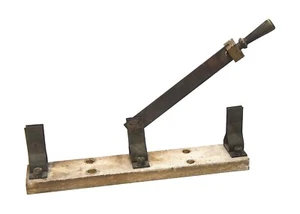 GRANDE VINTAGE INTERRUTTORE COLTELLO MONOPOLARE BASE ARDESIA INDUSTRIALE STEAMPUNK FRANKENSTEIN - Foto 1 di 7