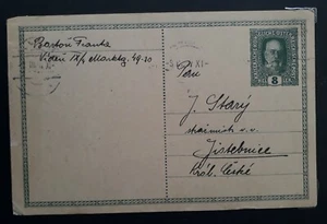 1917 Austria-Hungary 5H stamped Postcard cancelled Vienna - Picture 1 of 2