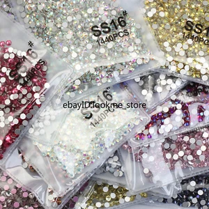 1440pcs 4mm ss16 Crystal Glass Flatback Rhinestones Gems Nail Art Crafts Beads - Picture 1 of 81