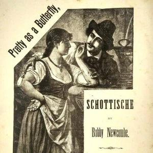 1887 Pretty As A Butterfly Schottische Bobby Newcombe Antique Sheet Music LF - Picture 1 of 3