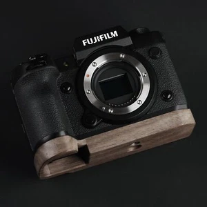 Wood Wooden Camera Grip Baseplate For Fujifilm Fuji X-H2 XH2S Light Weight 60g - Picture 1 of 18