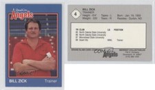 1989 Grand Slam Quad City Angels Bill Zick #4