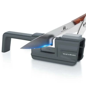 Vestaware Manuel Knife Sharpeners, Foldable Handle, 3 in 1 Blade and Scissor Sha - Picture 1 of 7