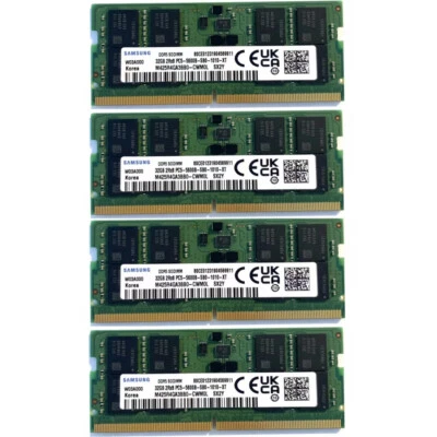 Samsung 128GB (4X32GB) DDR5 5600MHz PC5-44800 SODIMM Memory Ram M425R4GA3BB0-CWM - Image 1 of 4