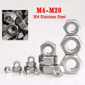 Linksgewinde Mutter Sechskantmutter A2 Edelstahl M4M5M6M8M10M12M14M16M20 DIN934 - Bild 1 von 4