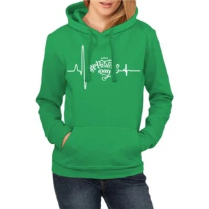 Suéter con capucha para mujer latido del corazón Irlanda Happy St. Patricks Day pulso pub - Imagen 1 de 4