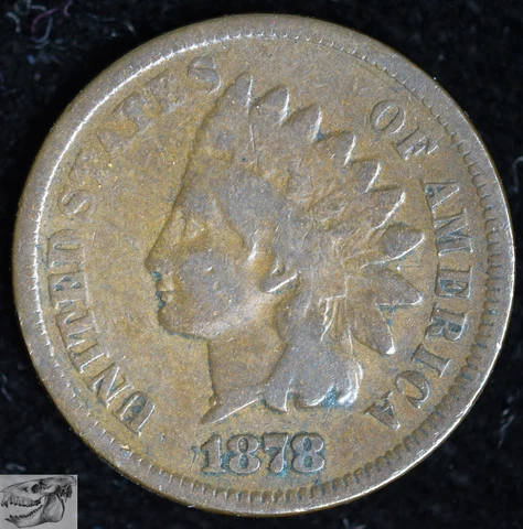 1878 Indian Head Cent, Penny, Very Good+ Condition, Free Shipping in USA, C6267 Cover
