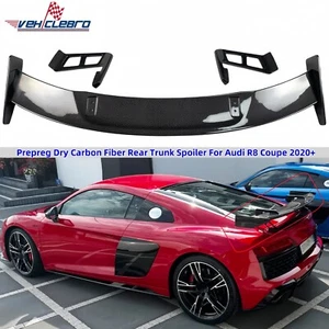 Prepreg Dry Carbon Fiber Rear Trunk Spoiler For Audi R8 Coupe 2020-2024 - Picture 1 of 8