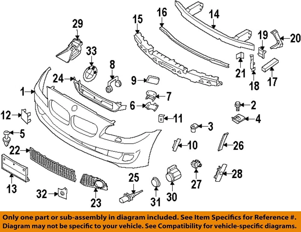 Parrilla de parachoques delantero BMW OEM 09-25 228 xDrive Gran Coupé 07149213164 Foto 1 de 1