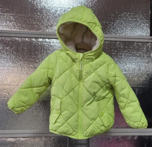 Cat & Jack Toddler 2T Winter Jacket - Bright Green- Puffer - Snow Play - Coat - Picture 1 of 5
