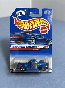 Hot Wheels 1998 First Editions ‘40 Ford Pickup Blue 18674 #20 Of 40 Cars - Picture 1 of 4