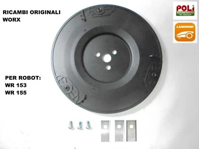 WORX LANDROID ROBOT GIARDINO KIT DISCO E LAME PER WR153 WR155 TUTTI I MODELLI - Immagine 1 di 4