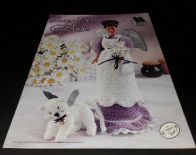 BY23 ANNIE'S ATTIC 1998, COUNTRY CHARM ANGEL - CROCHET PATTERNS FOR ANGEL & CAT - Image 1 of 2