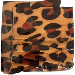 Fashion Neck Gaiter Infinity Scarf Black Brown Rust Paw Print Washable Women - Picture 1 of 4