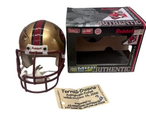 TERRELL OWENS, "AUTOGRAPHED" RIDELL MINI HELMET (49'ERS) VINTAGE - Bild 1 von 8