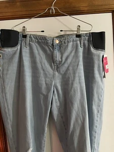 Isabel Maternity Women's Sz 16 Expandable Side Panel Skinny Med Blue Jeans NWT - Picture 1 of 8