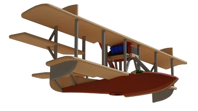 Curtiss Model F - WWI Seaplanes - 1/144 Scale - wargame3d - Image 1 of 4