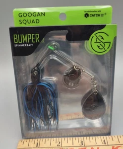 NEW Googan Squad Catch Co. 1/2 Oz Bumper Spinnerbaits Black Blue - Picture 1 of 3