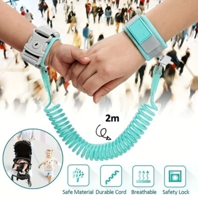 Toddler Harness Leash Child Baby Anti-Loss Wrist Link 2M Lock Key Safety - Image 1 of 4