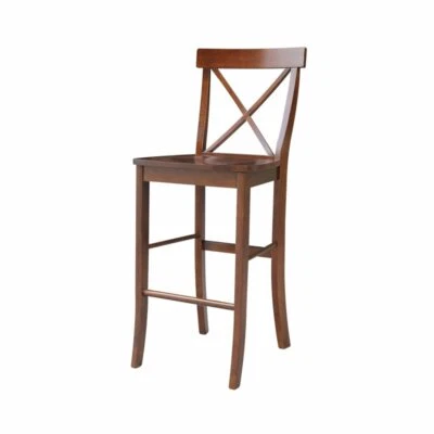 X-Back Bar height Stool - 30" Seat Height Brown - Image 1 of 4