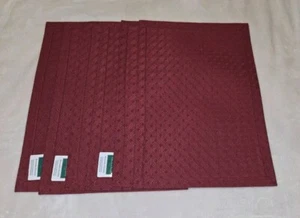 Villeroy & Boch Red Isabelle Placemats Set Of 6 Sherry Christmas Holiday Reverse - Picture 1 of 16