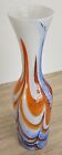 Opaline Hohe Vase Murano Carlo Moretti 70er Jahre Florenz Italien Vintage Glas