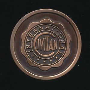 Vtg 2.25" Cast Aluminum Civitan International Advertising Medallion Plaque - Picture 1 of 3