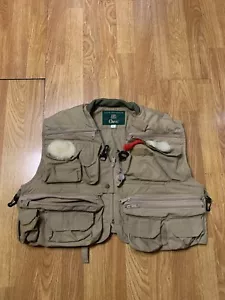 Vintage Orvis Vest Men’s Small Beige Duck Hunting Tac Pak Fly Fishing Safari 90s - Picture 1 of 10