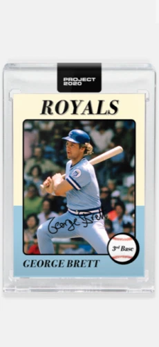 TOPPS PROJECT 2020 CARD 1975 TOPPS ROYALS GEORGE BRETT #112 by OLDMANALAN - Image 1 of 2
