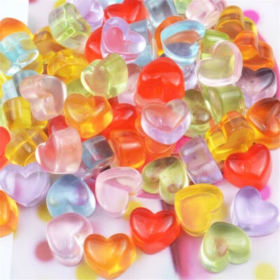 20 Mixed Resin Heart Soft Sweets Embellishment Faux Candy Flatback Decor 17*14mm - Image 1 of 4