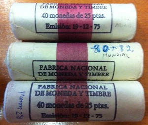 ESPAÑA: cartucho 25 pesetas 1980 *82* Mundial Futbol 1982 con 40 monedas s/c - Imagen 1 de 1