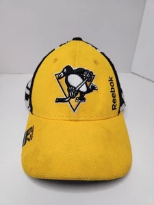 Mütze Kappe Pittsburgh Penguins nicht verstellbar NHL Hockey gelb schwarz Logo Reebok - Bild 1 von 5