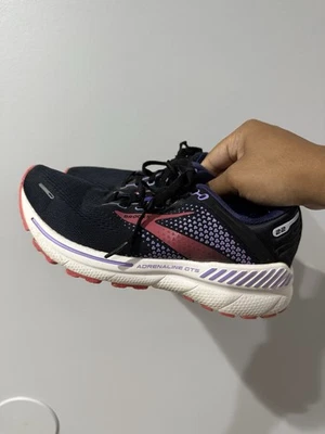 Brooks Adrenaline GTS 22 Black/Purple/Coral Athletic Sneakers - Women’s US 8 W - Image 1 of 4