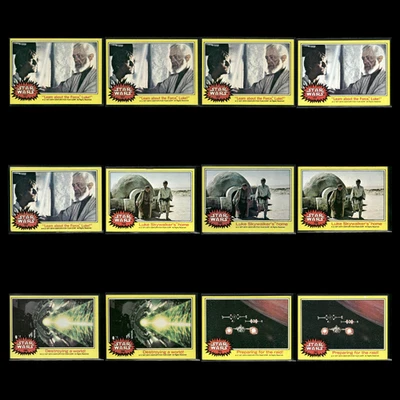 Star Wars 1977 Topps Lot (12) EX-VG Luke Skywalker Millennium Falcon - Image 1 of 4