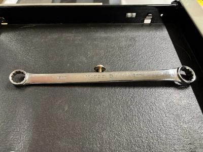 Matco Tools 16MM-18MM 12PT Metric Chrome Double Box End Wrench RBL1618M - Image 1 of 2