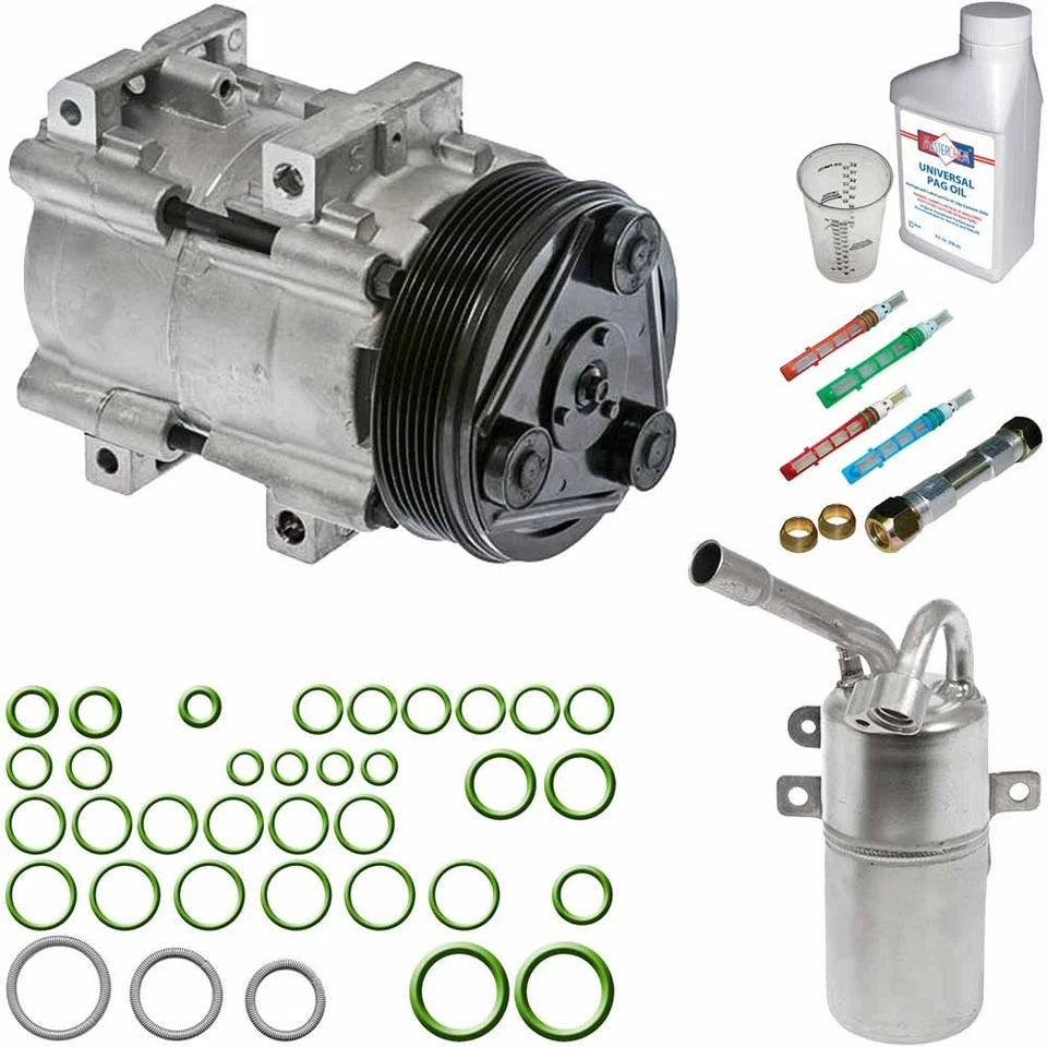 Compresor de aire acondicionado Omega con kit de reparación de aire acondicionado para Ford Focus 2004 Foto 1 de 1