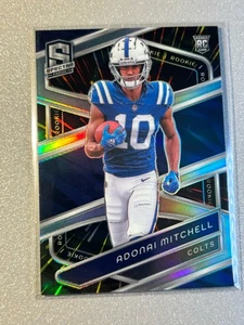 2024 Panini Spectra - Adonai Mitchell Hyper Rookie Card #/75 RC Colts - Picture 1 of 2