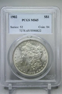 1902 $1 Silver Morgan Dollar PCGS MS65 #0822 - Picture 1 of 4